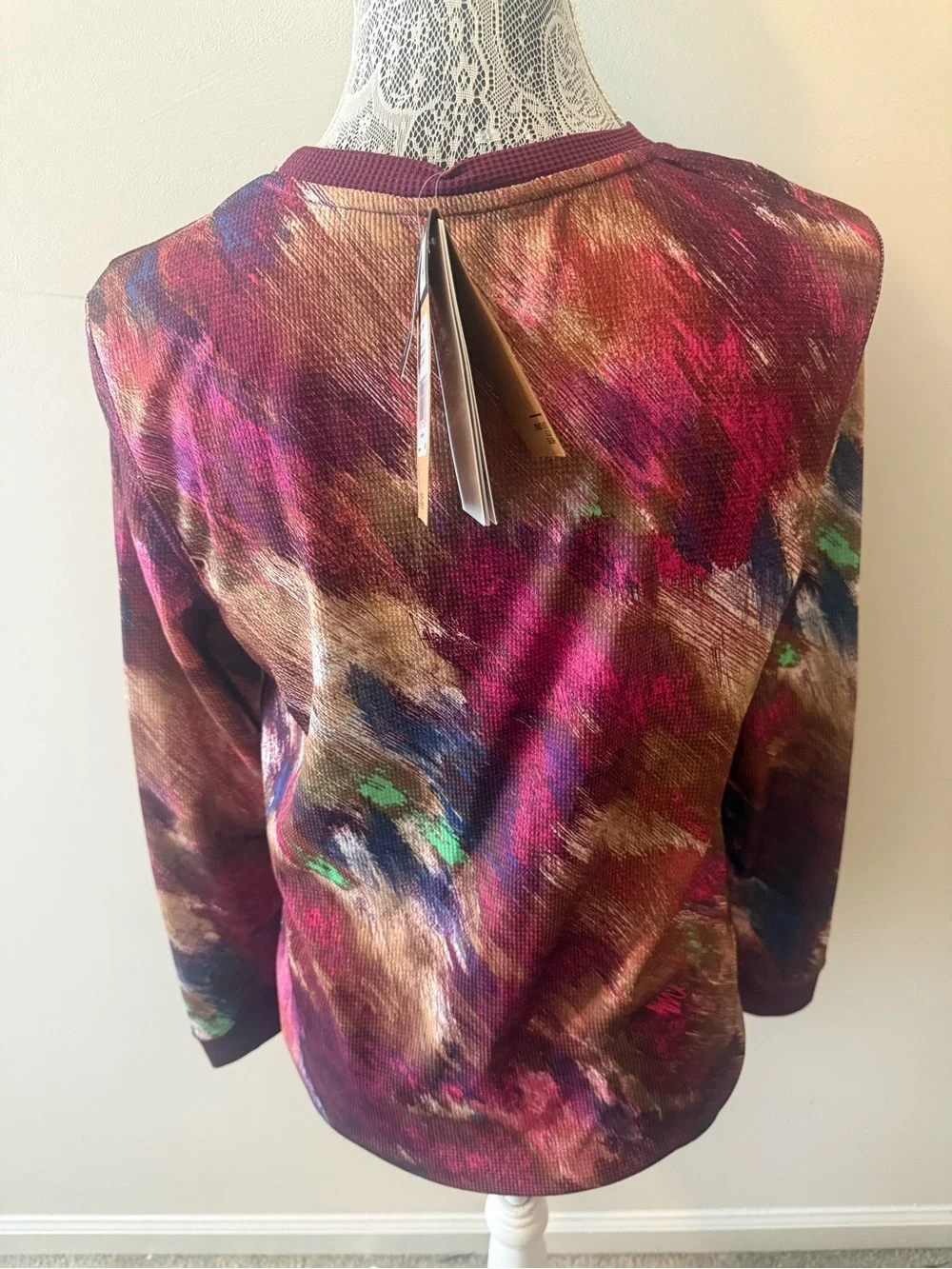 The North Face Women’s Maroon Multi-Print Performance Sweater
